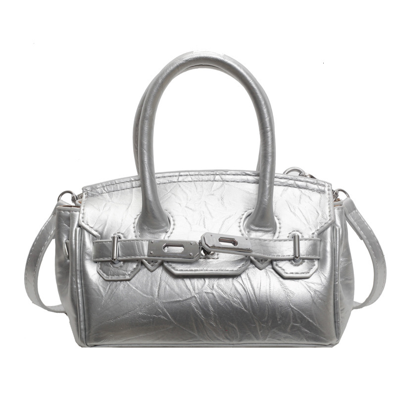 2025S Designer Women S Bag Korean Fashion Handheld Women S Bag Summer New Collection Simple Texture Single Shoulder Kelly Bag Niche Design Diagonal Cr