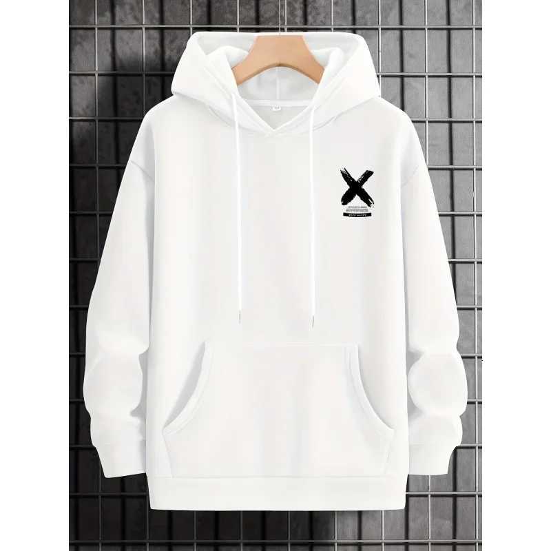 Mens hip-hop hooded sweatshirt font design printed hooded sweatshirt high-quality casual sweatshirt W251106