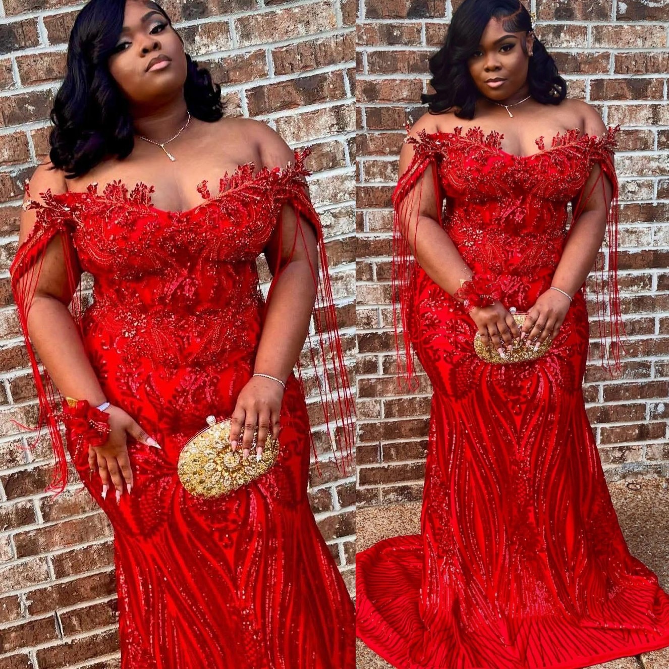 Red Mermaid Prom Dresses 2026 Tassels Crystals Sweetheart Sequined Evening Formal Party Second Birthday Engagement Gowns Plus Size Dress For Special O