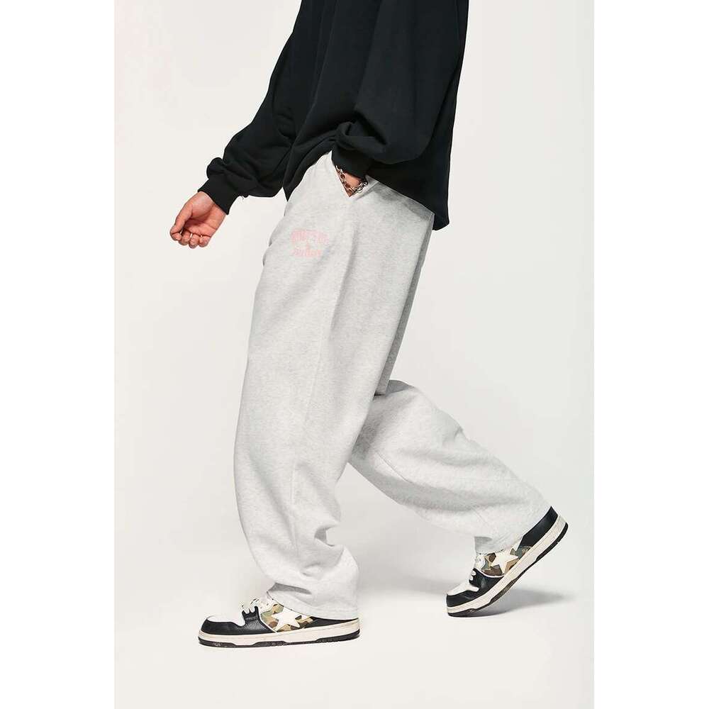 Vintage Straight Leg Sweatpant Unisex Casual Loose Fit Track Pants Mens Trousers