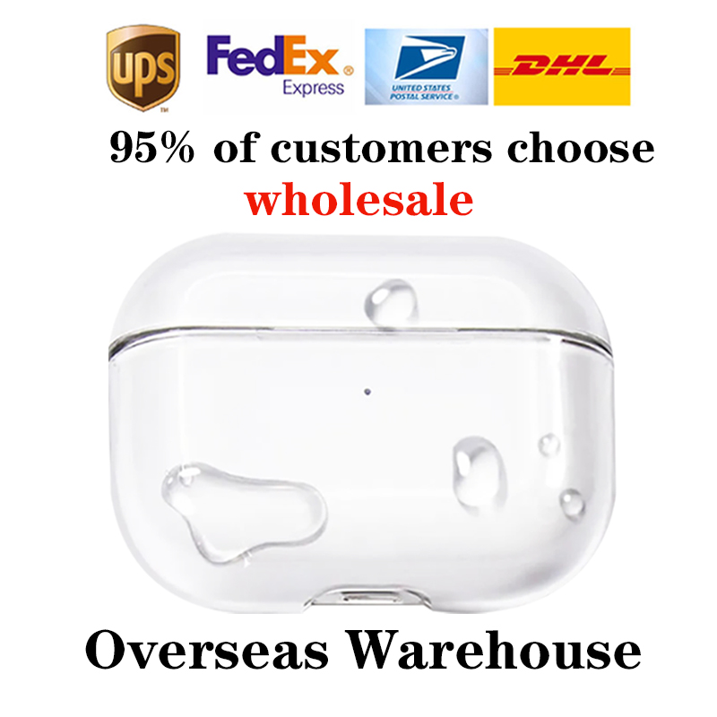 USA Fast Shipping case For airpods headphones Accessories pro headphone transparent TPU Wireless Earphone wireless earbuds Protective Case