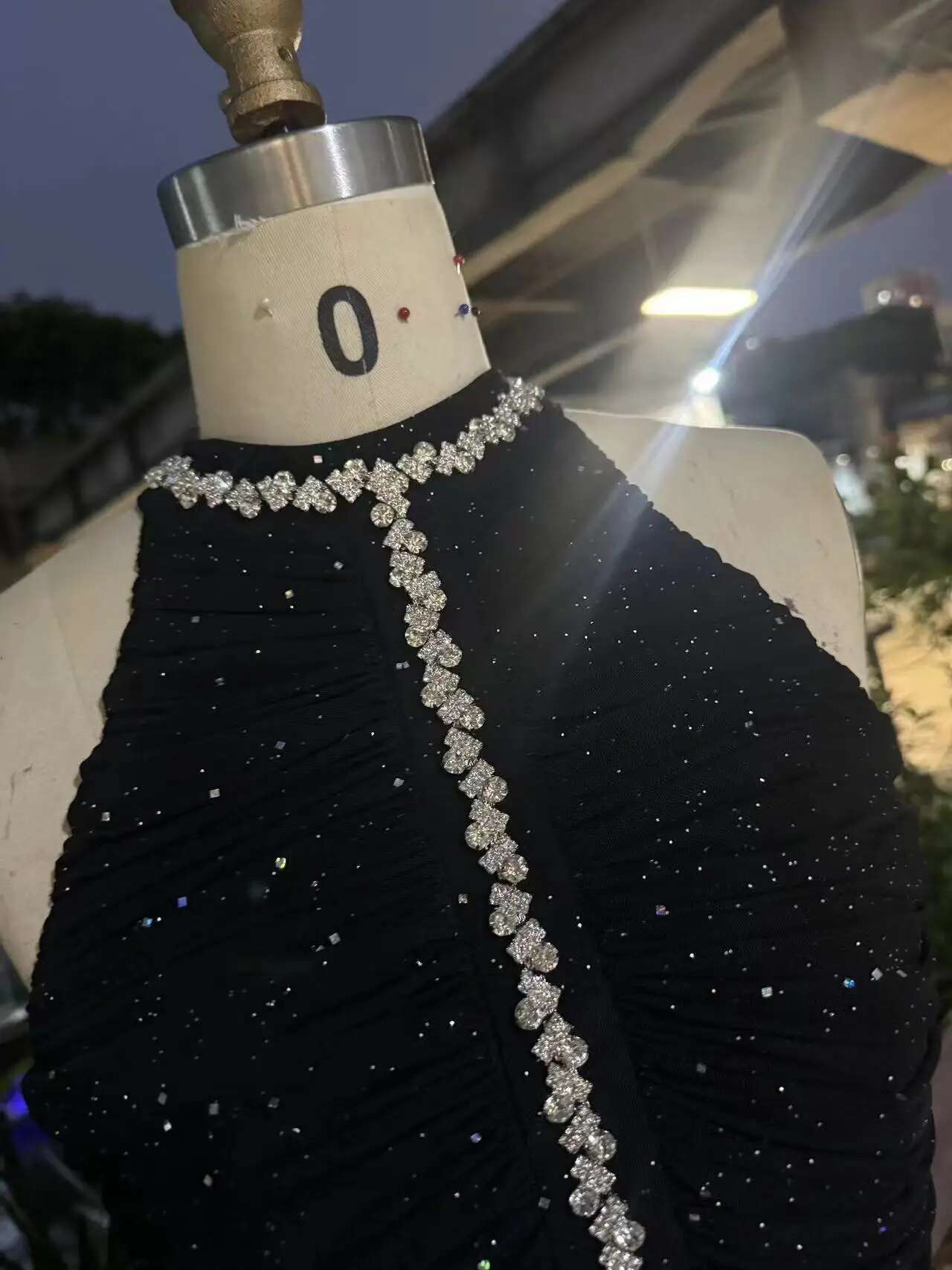 Premium Version Summer Shiny Rhie Sleeveless Mini Dress Pleated Slim Fit A-E Skirt Short Dresses Party Dresses