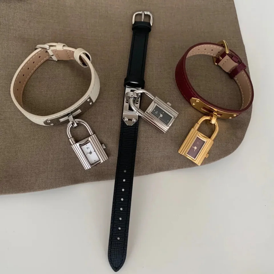 M Handmade Stainless Steel Womens Watch Chain Watch Genuine Leather Vintage Quartz Watch Fashion Small Gold Watch 251031