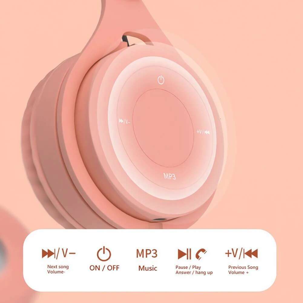 Kids Wireless Bluetooth Earphones Stereo Foldable Helmets Gaming Headsets Over-ear Headphones for Android ios