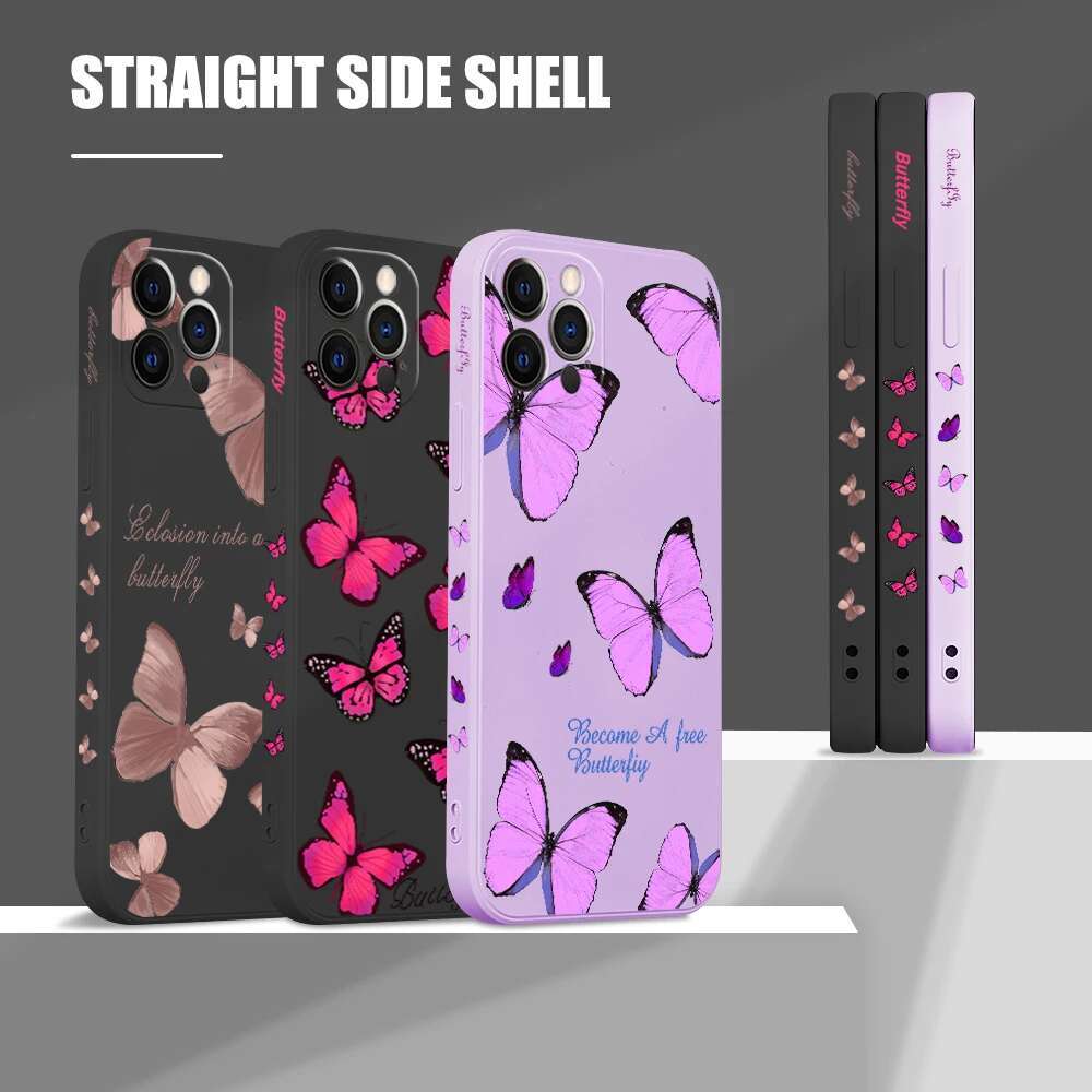 Butterfly wer Samsung S23 Plus Silicone Cover For Galaxy S22 s23 S24 S21 Ultra S20 fe 5g Case