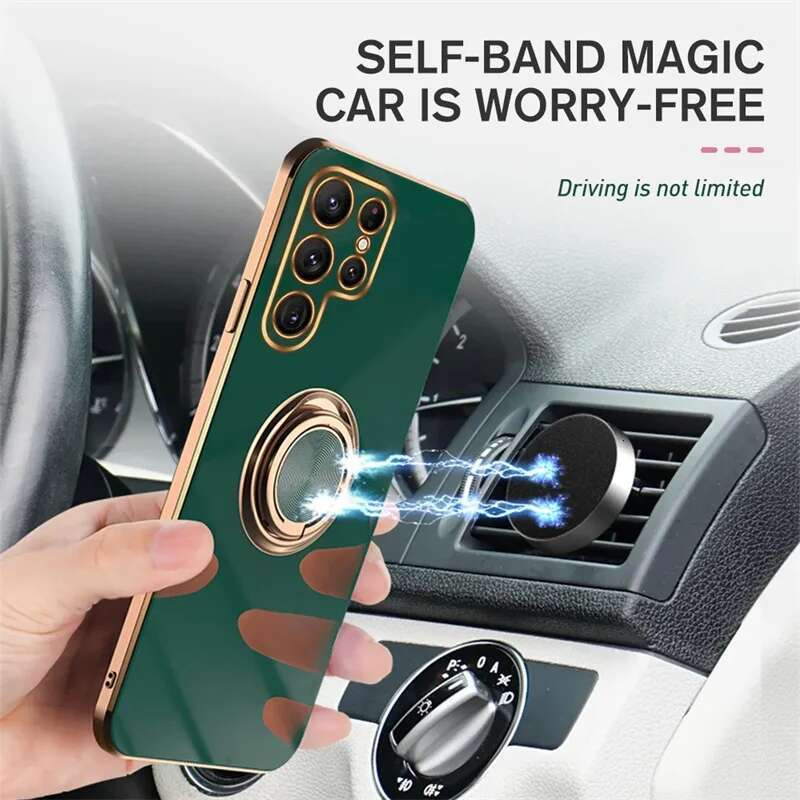 Ring Holder Case Galaxy S25 S22 S20 Cases For Samsung S24 S23 S21 FE Note 10 Plus 20 Ultra Cover