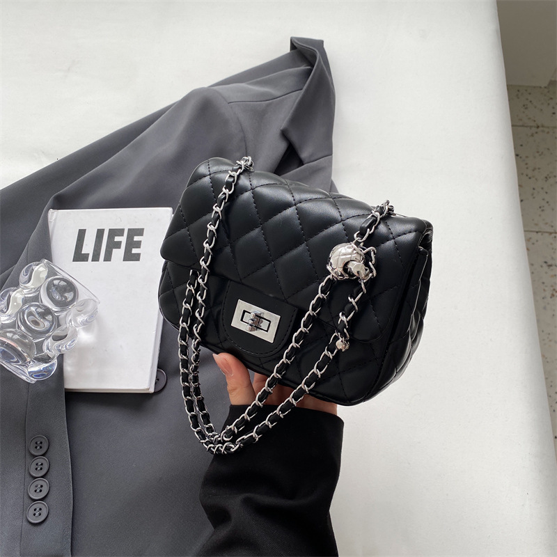 New Designer Faux Leather Classic Black Small Mini Buckle Women S Bag Luxury Bag Women Daily Use Party Multiple Compartments