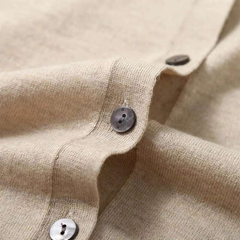 Women Sweater Mulberry Silk Cashmere Blend Solid Colors V Neck Buttons Down Long Sleeve Knit Cardigan Top Coat Warm XL XXL Ly049