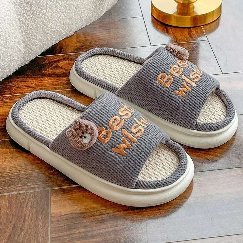 2025 Summer New Women's Indoor Warm Couple Designer Fashion Cotton Slippers Lightweight, Soft and Comfortable Slippers