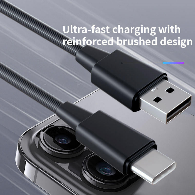 Pure copper wire USB type c charger cable with PVC material for android phone/iphone