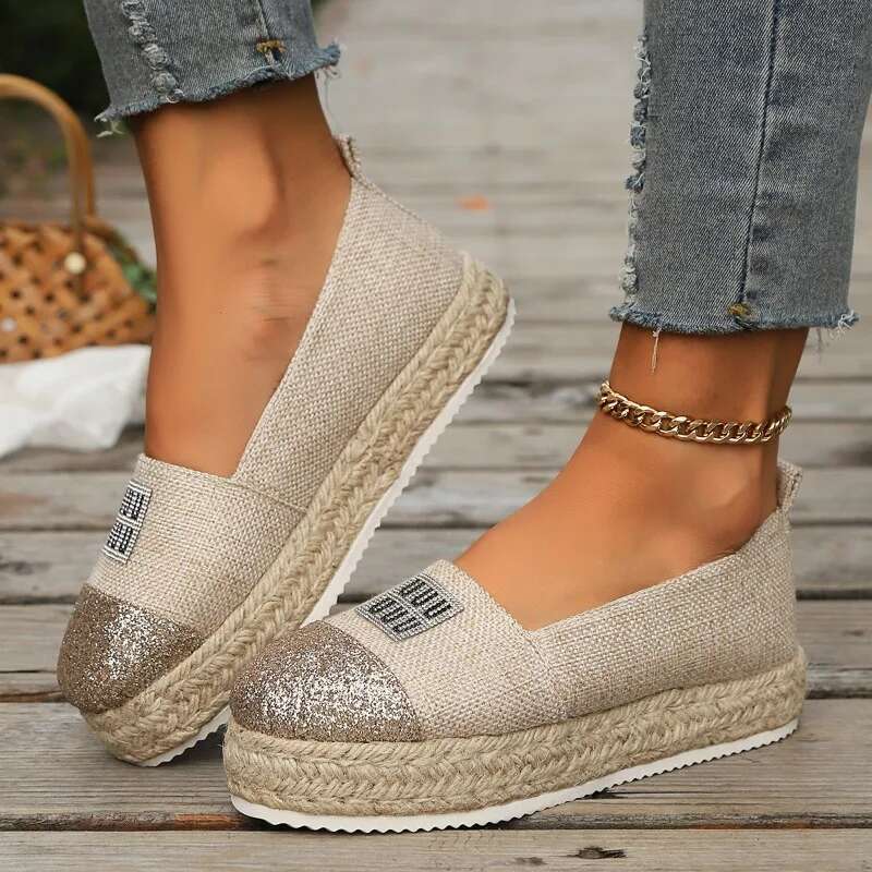 2025 New Hot selling Women's Vulcanized Round Head Shining Solid Color Designer Outdoor Platform Casual Comfortable Shoes Trendy Sandals1