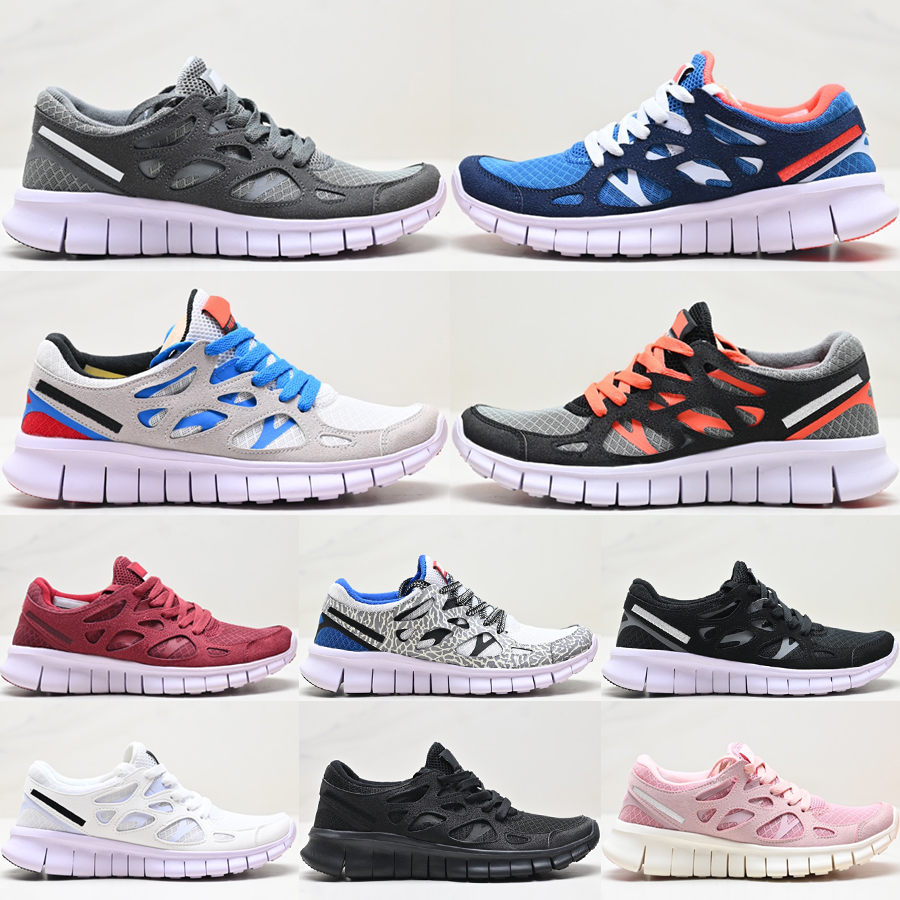 Top Free Run 2 Men Women Running Shoes 2.0 Designer Trainers Light Photo Blue Orange Triple Black Team Red Wolf Grey Navy Outdoor Sneakers Size 36-45