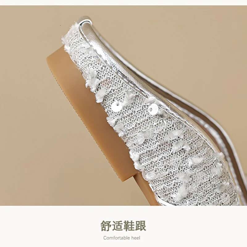 2025 Summer New Women's Outdoor Slippers Women's Casual Mule Designer Fashion Flat Shoes Pearl Design Work and Party Clothes