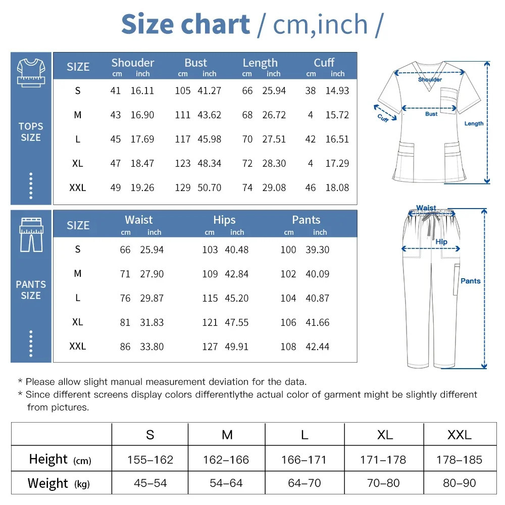 Anti Wrinkle Washable Soft Hospital Uniform Pet Vet Nurse Scrub Set Women Scrubs Sets Women Accessories 250403