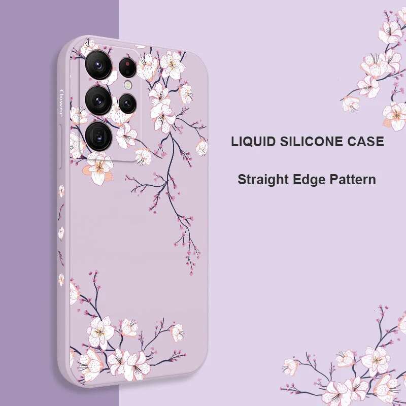 Plum Blossom Phone Case For Samsung Galaxy S25 S24 S23 S22 S21 S20 Ultra FE S10 S9 S10E Note 20 ultra 10 9 Plus Cover