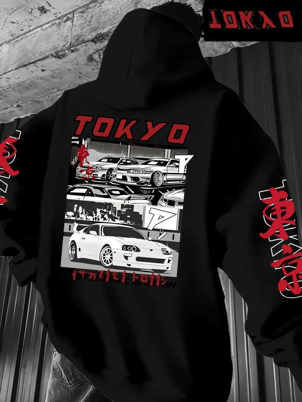 Fashionable autumn mens season letter print comfortable soft hooded sweatshirt outdoor street style versatile top W251106