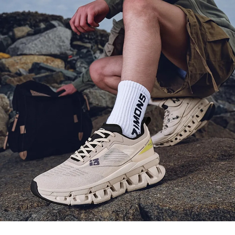 Men's Sports Shoes Spring Summer Breathable Hiking Running Shoes Thick Sole Height Increasing Shock Absorption Lightweight Soft Sole Shoes Men 