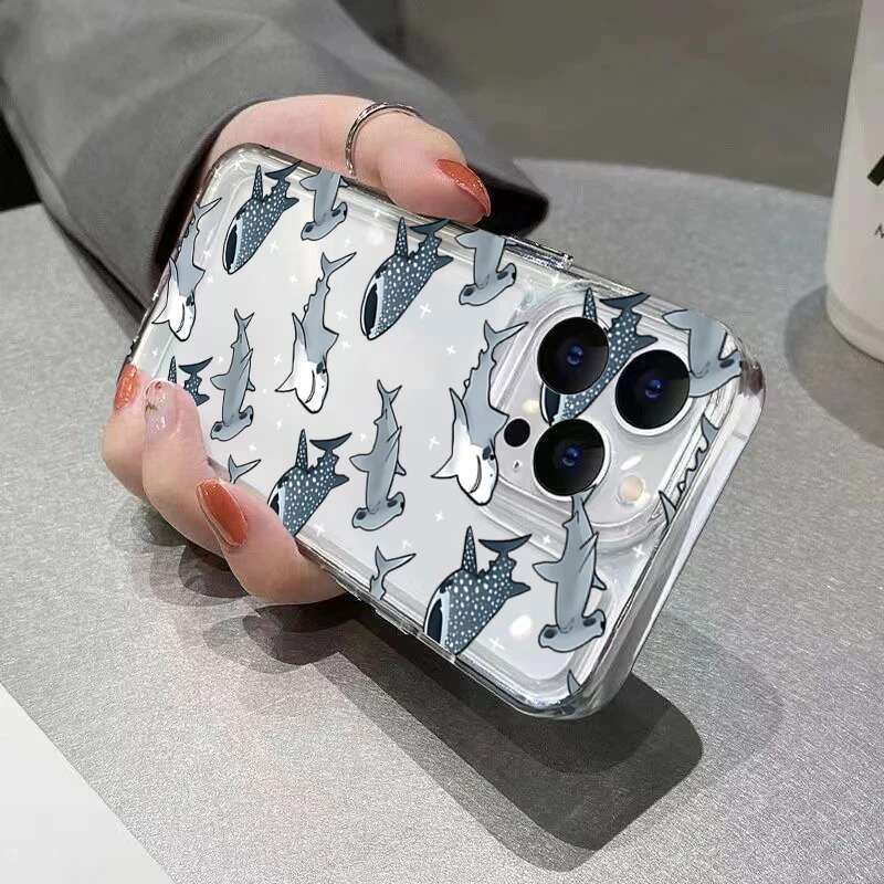 Soft Clear Phone Case For Samsung Galaxy A56 A35 A55 A54 A33 A53 5G S25 S24 Ultra S23 S21 FE S22 Plus Summer Ocean Animals Cover
