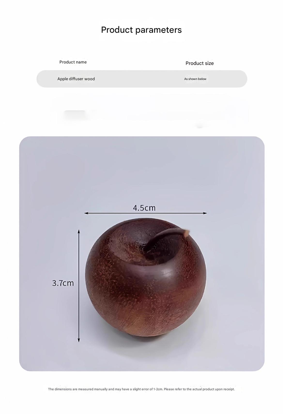 Luxury Apple Fashion Apple Reed Diffuser Aromatherapy Decor for Home Car Long-Lasting Fragrance Diffuser with Essential Oil Minimalist Design Scent