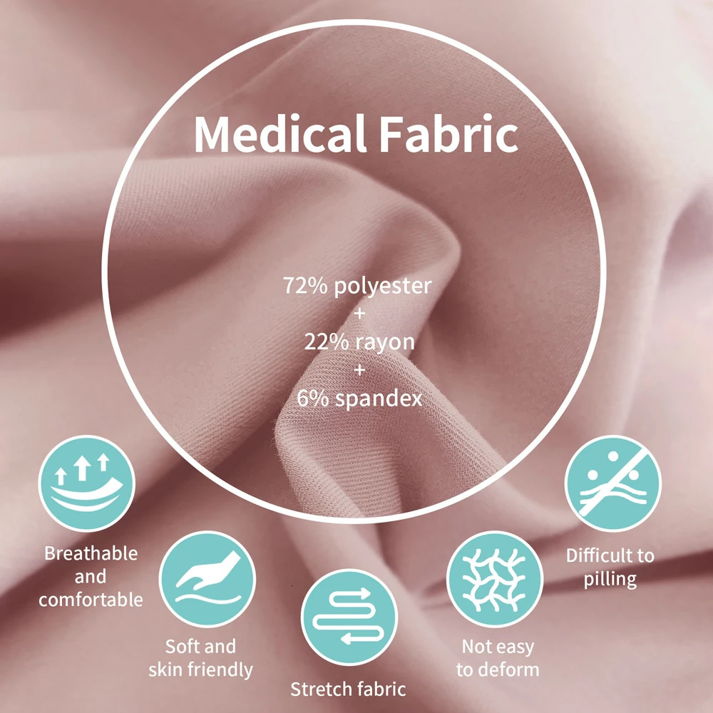 Slim Fit Nurse Uniforms Women Scrub Sets Tops Joggers Dental Clinic Spa Uniform Nurses Accessories For Hospital Workwear 250403