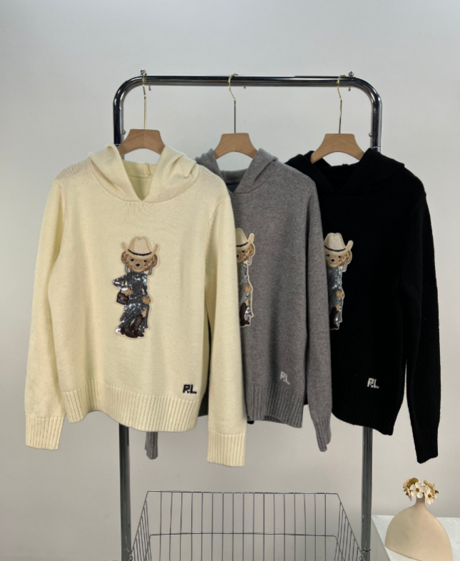 Women's Sweaters Designer Sweaters Winter Soft Basic Women Pullover Cotton Bear Pulls Fashion Knitted Jumper Teddy Bear Embroidery Unisex bear Sweaters s-2xl