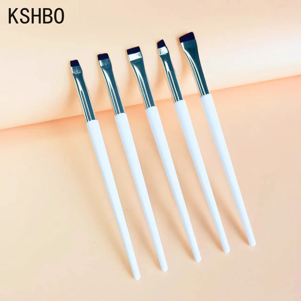 KSHBO thin eyeliner brush superfine angle eyebrow contour portable female lining cream makeup tool 250325