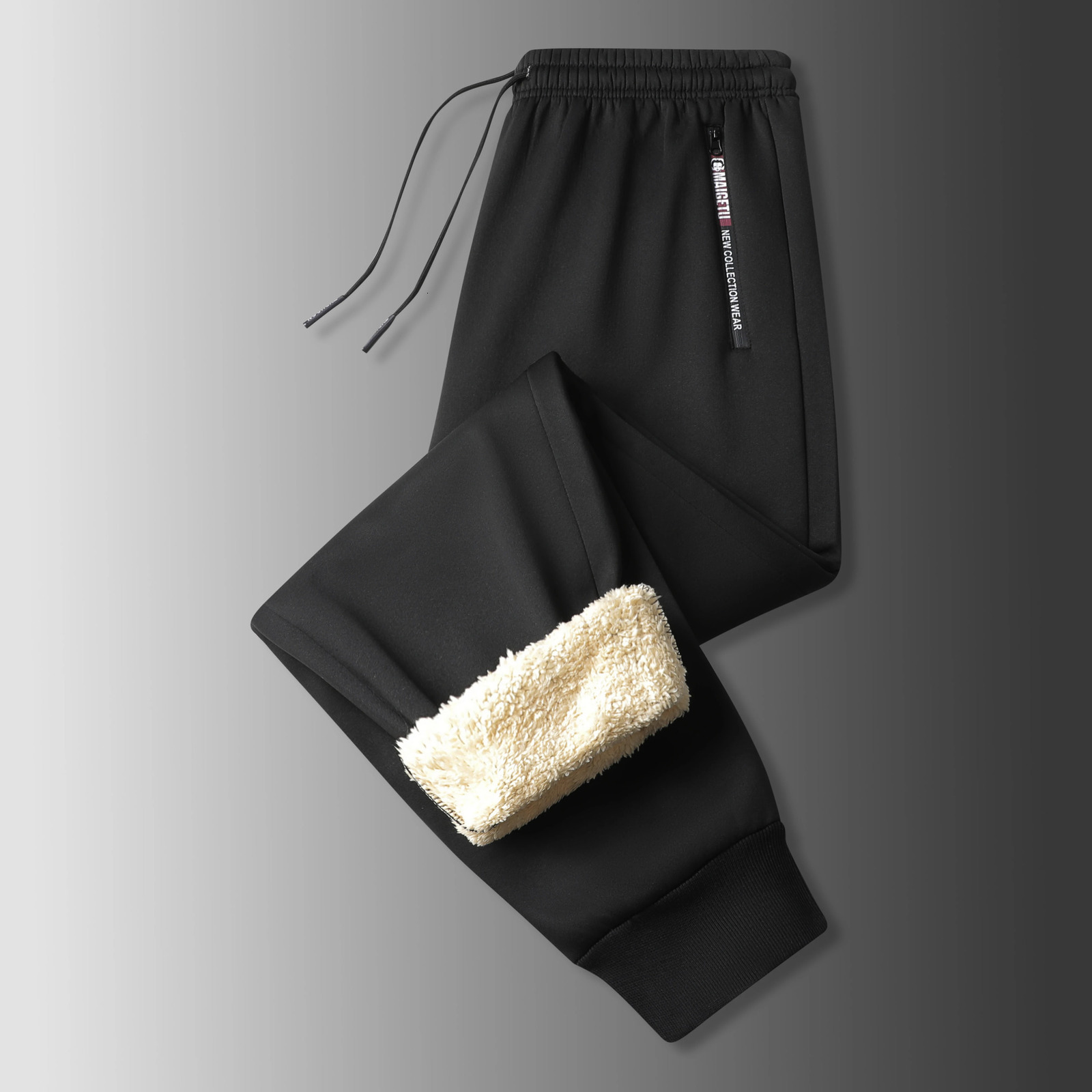 Mens Casual Pants Autumn Winter Fleece Sweatpants Men Running Jogger Sports Gym Trousers Fashion Solid Color Workout Long y251030