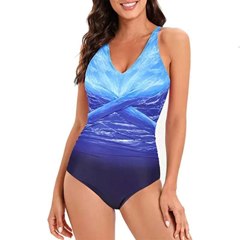 Sexy Stripe Patchwork Swimwear Women 2024 V-neck One Piece Bikini High Waist Slim Monokini Summer Suspender Backless Beachwear
