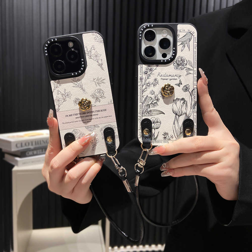 Suitable for 16/17 Pro Max Lanyard Phone Case iPhone 12/13/14/15 Crossbody Shockproof Protective Case J251202