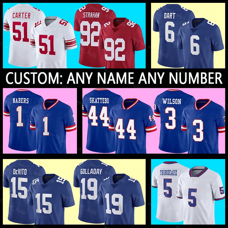 1 Malik Nabers Football Jerseys 44 Cam Skattebo 19 Jameis Winston 15 DeVito 78 Andrew Thomas 0 Brian Burns 2 Deonte Banks 20 Eric Gray 92 Michael Strahan 6 Jaxson Dart