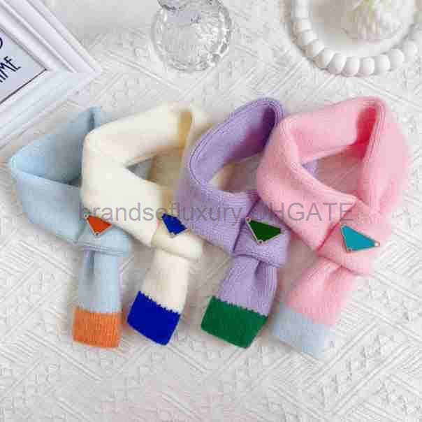Pet supplies small dogs autumn and winter trendy brand scarves warm woolen scarves cat bibs drool bibs