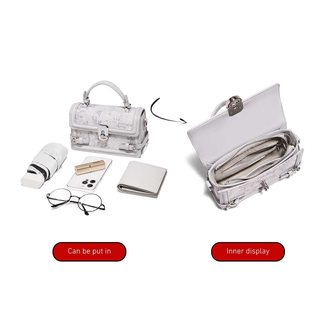 FOXER Women Fashion Crossbody Bag Lady Small Shoulder Handbag Purse Girl Gift