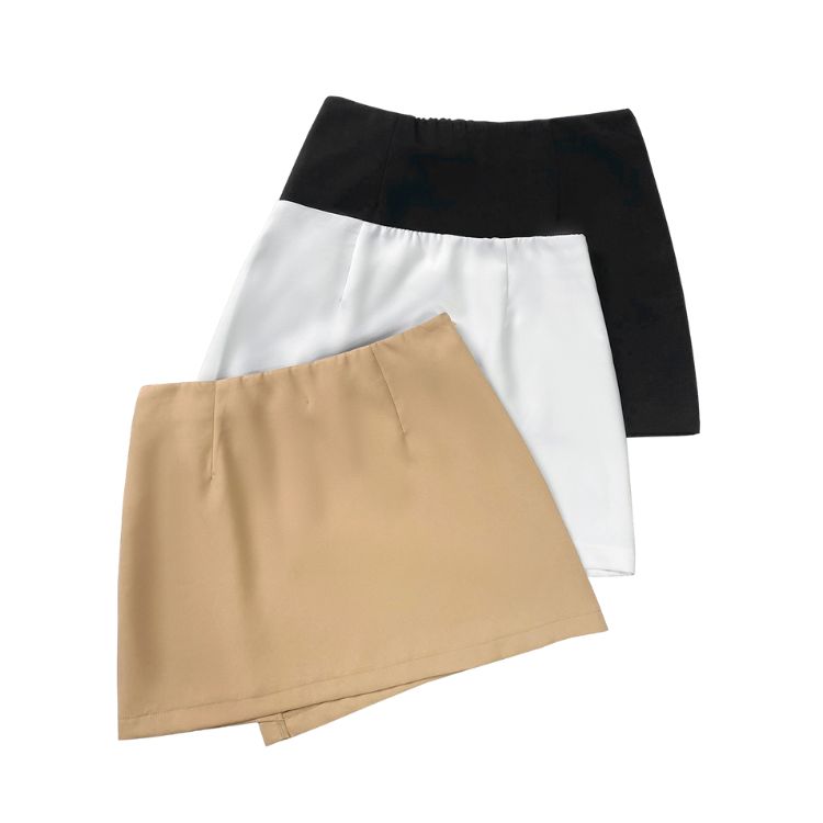 Minimalistic Yet Stylish Ladies' Polyester Short-Skirts Collection Featuring Timeless A Line Cut Across Diverse Shades---1775