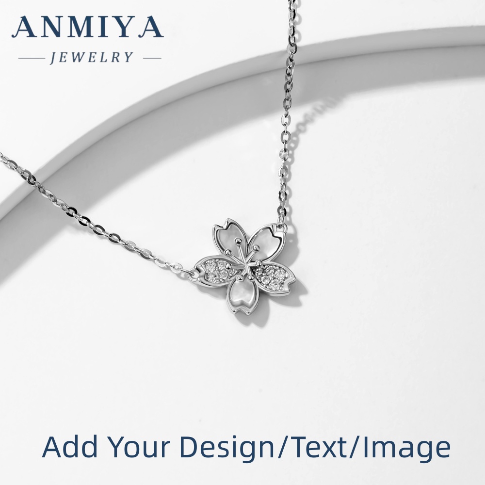 Custom Fine Jewelry Necklaces Zircon Flower Necklace 925 Sterling Silver Sterling Fashion Jewelry Pendent Necklaces
