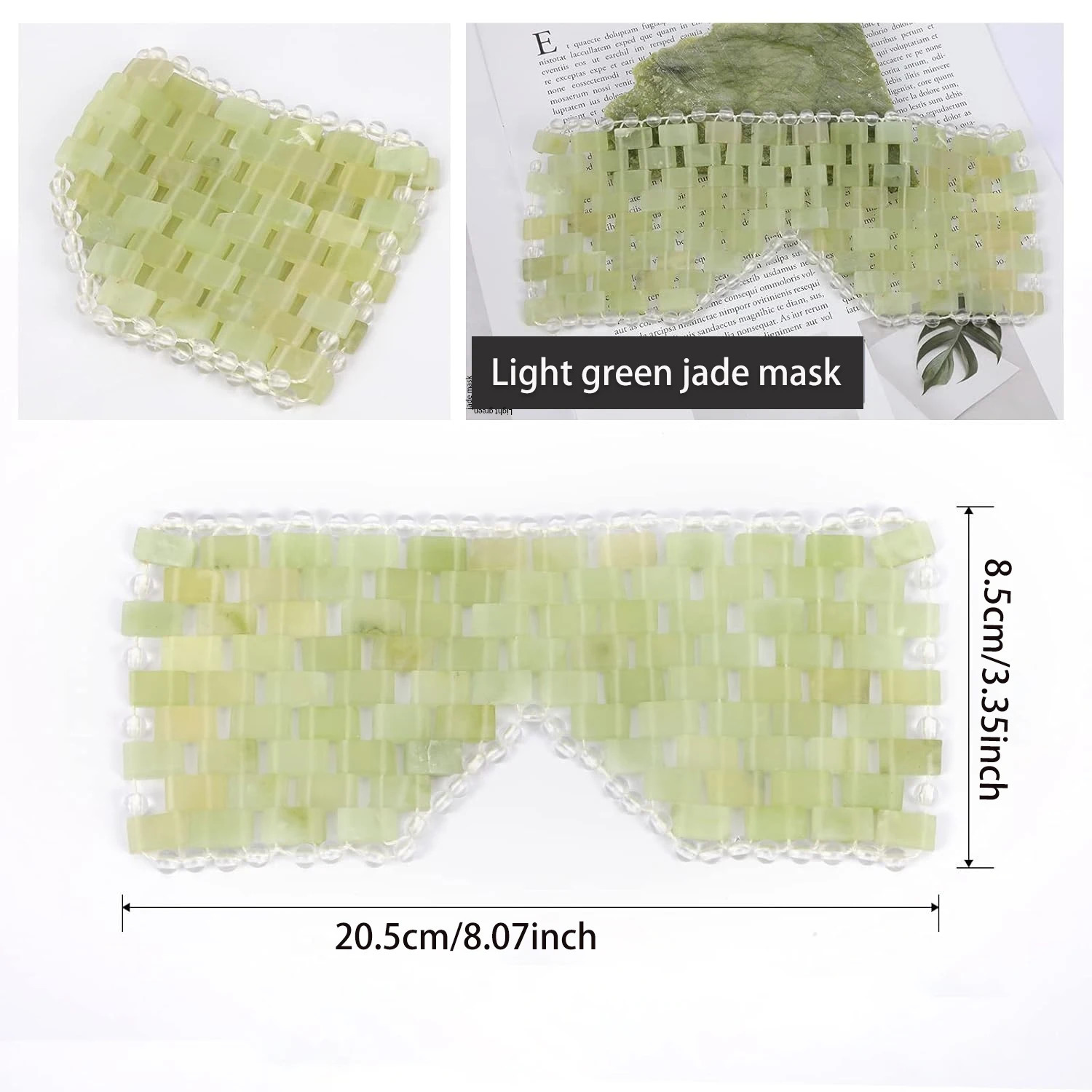 Jade Eye Face Mask Massager Cooling Sleep Eye Mask Comb Guasha Scraping Scalp Comb Massage Tool SPA Beauty Tool 250328