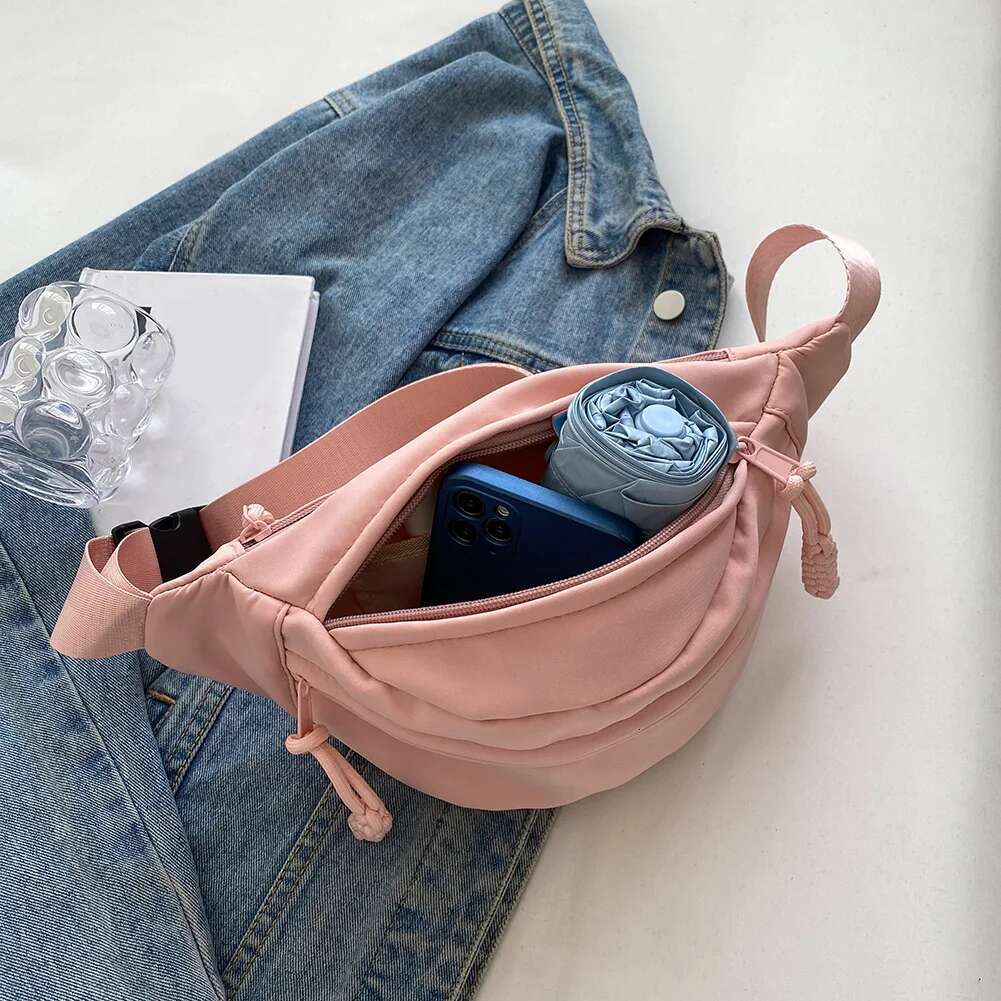 2025 Chest Banana bag for Women Sg Crossbody Pack Canvas Running Waist Casual Fanny Packs Sport Half Moon Belt Bag