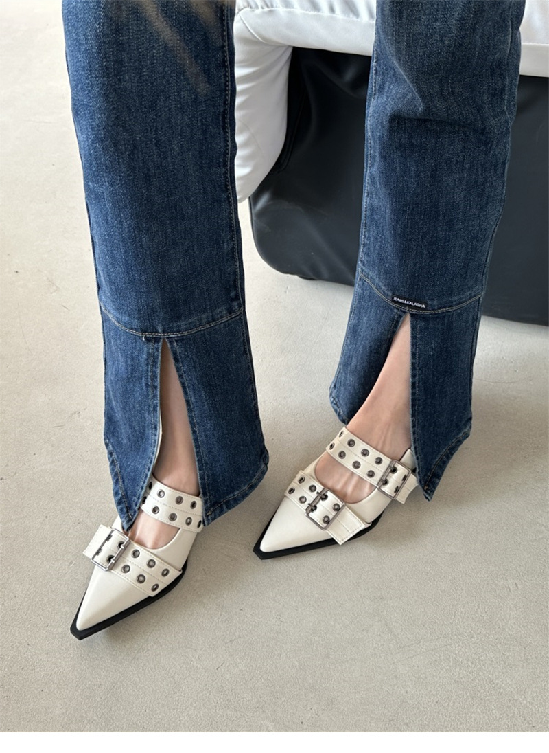 Women new Fashion High Heels Designer Retro Elegant Trendy Mary Jane Shoes Coarse Heel Casual Sandals