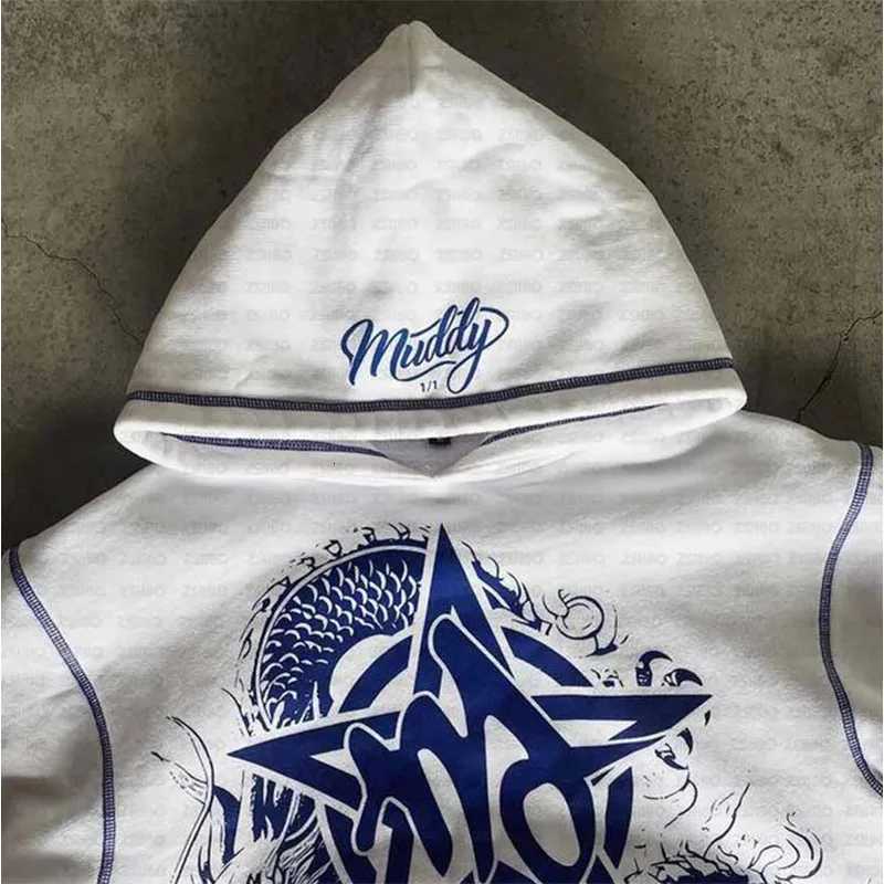 Mens clothing Zip Up Hoodie Vintage Casual Pattern Oversize Hip Hop Punk Streetwear Clothing new in hoodies sweatshirts W251106