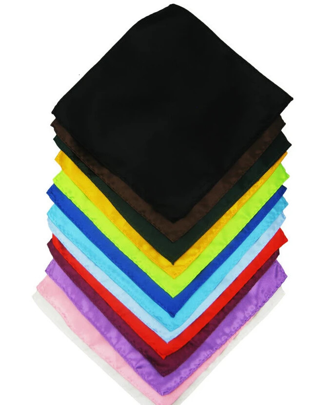 Mixed 26Pcs/ lot Mens Handkerchief Solid Color Hankies Hanky Business Pocket Square Chest Towel 250403