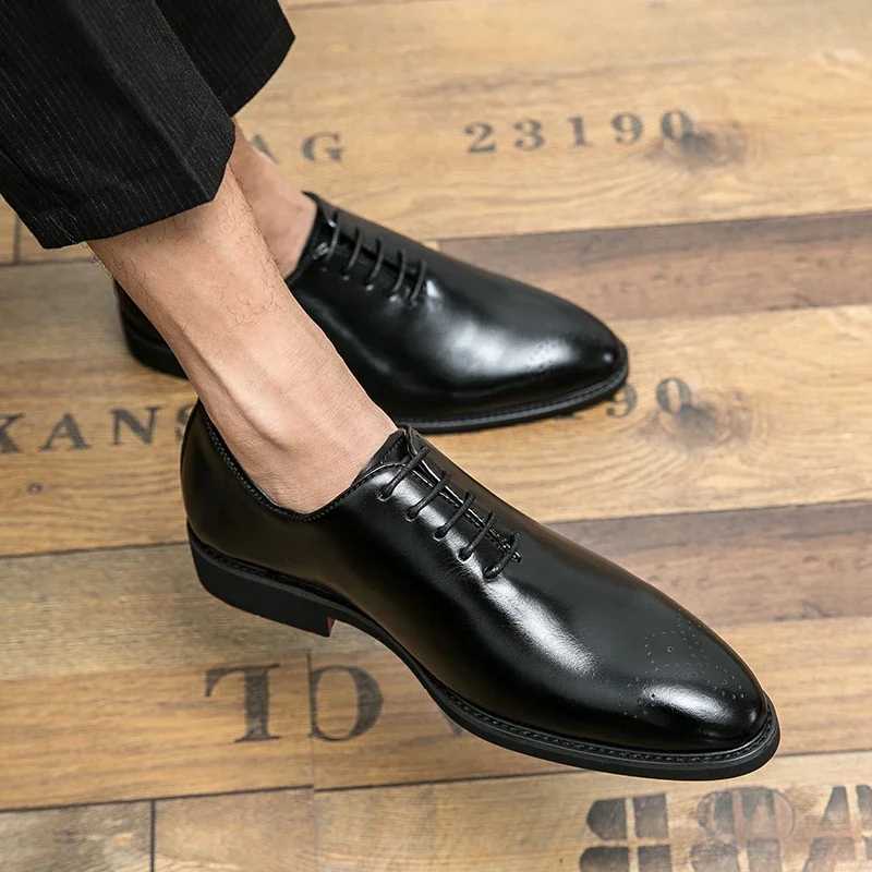 New red sole Brogue hot for black business men formal shoes lace laces round toes spring/autumn sizes 38-46 Z250402