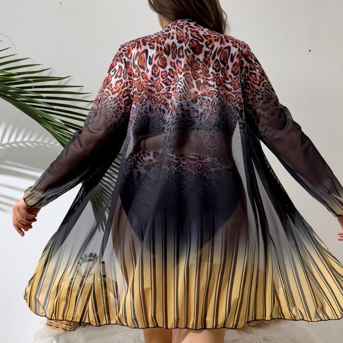 2025 new sexy plus size three piece set high waist split bikini women's swimsuit