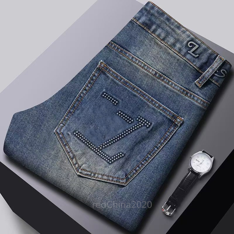 2025 New Fashion jeans Denim Trousers Mens Business casual Jeans Designer Jean men Pants High-end Quality Straight Design Retro Streetwear Casual long trousers g998