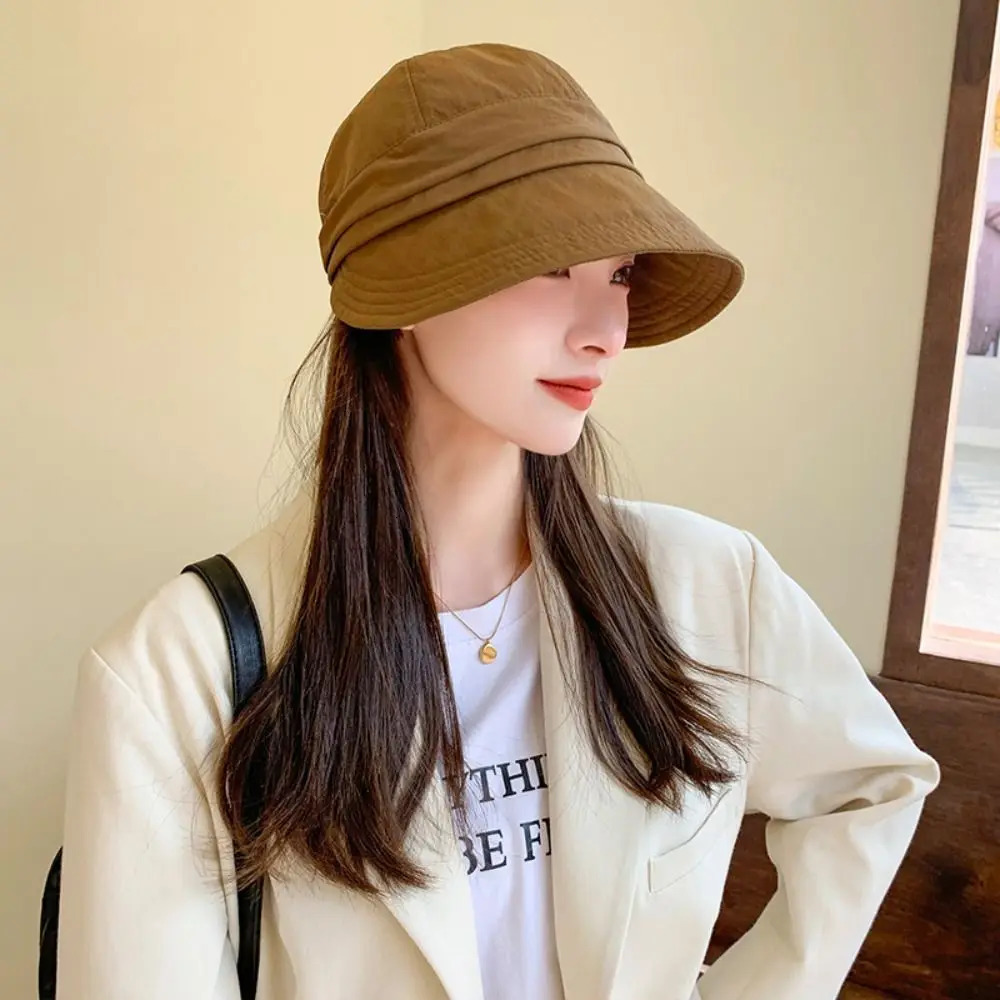 Adjustable sun hat simple UV resistant foldable spring summer largediameter outdoor womens 250326