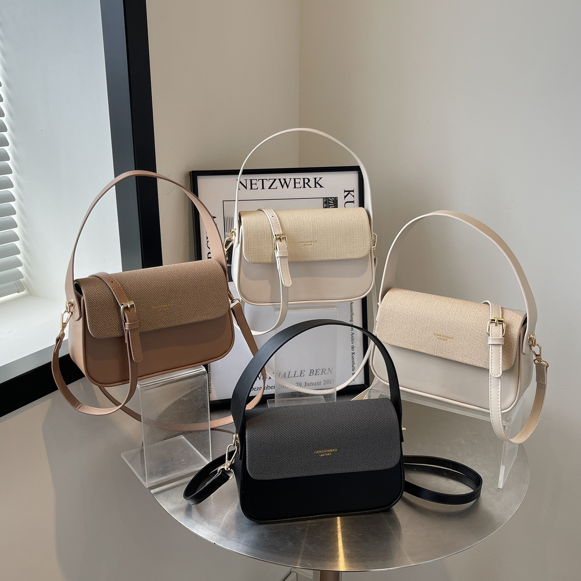 Autumn New Stylish Versatile Crossbody Trend Hand Held Small Square Shoulder Premium Feeling Armpit Bag