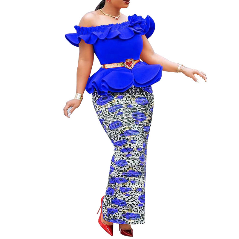 2025 New Spring/summer Dress with Elegant and Sexy Temperament Featuring a Slit Ruffle Edge Banquet and a Long Skirt for Women