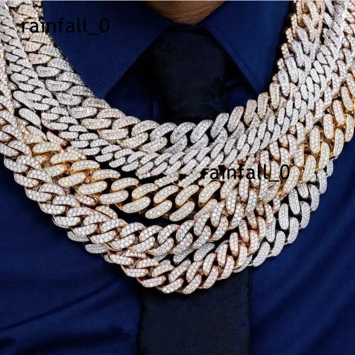 Premium Quality VVS Diamond Cuban Chain Hip Hop Diamond Moissanite Diamond Chain IGI Certified Iced Out Cuban Link Chain for Men