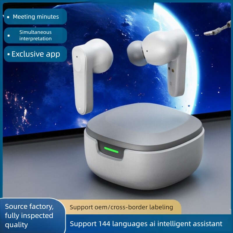 Famous Designer Brand A AI Translation Earplug Business Conference Multi-language Travel Intelligent Simultaneous Translation Machine Bluetooth Headse