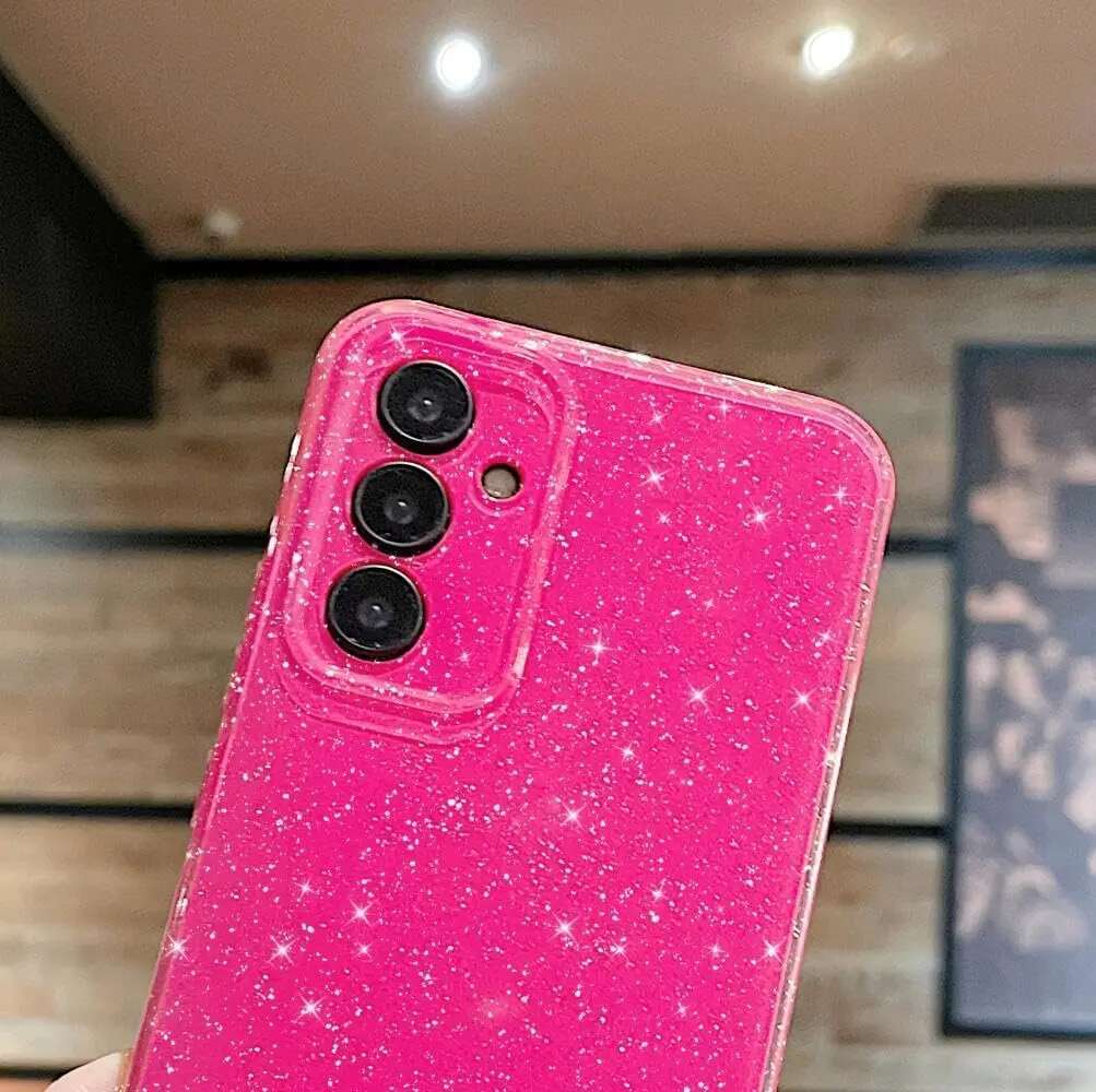 Cute Glitter Case For Samsung Galaxy A55 A15 5G S24 Ultra S23 FE S25 Plus S24ultra S23fe A 55 15 Cover Phone Accessories