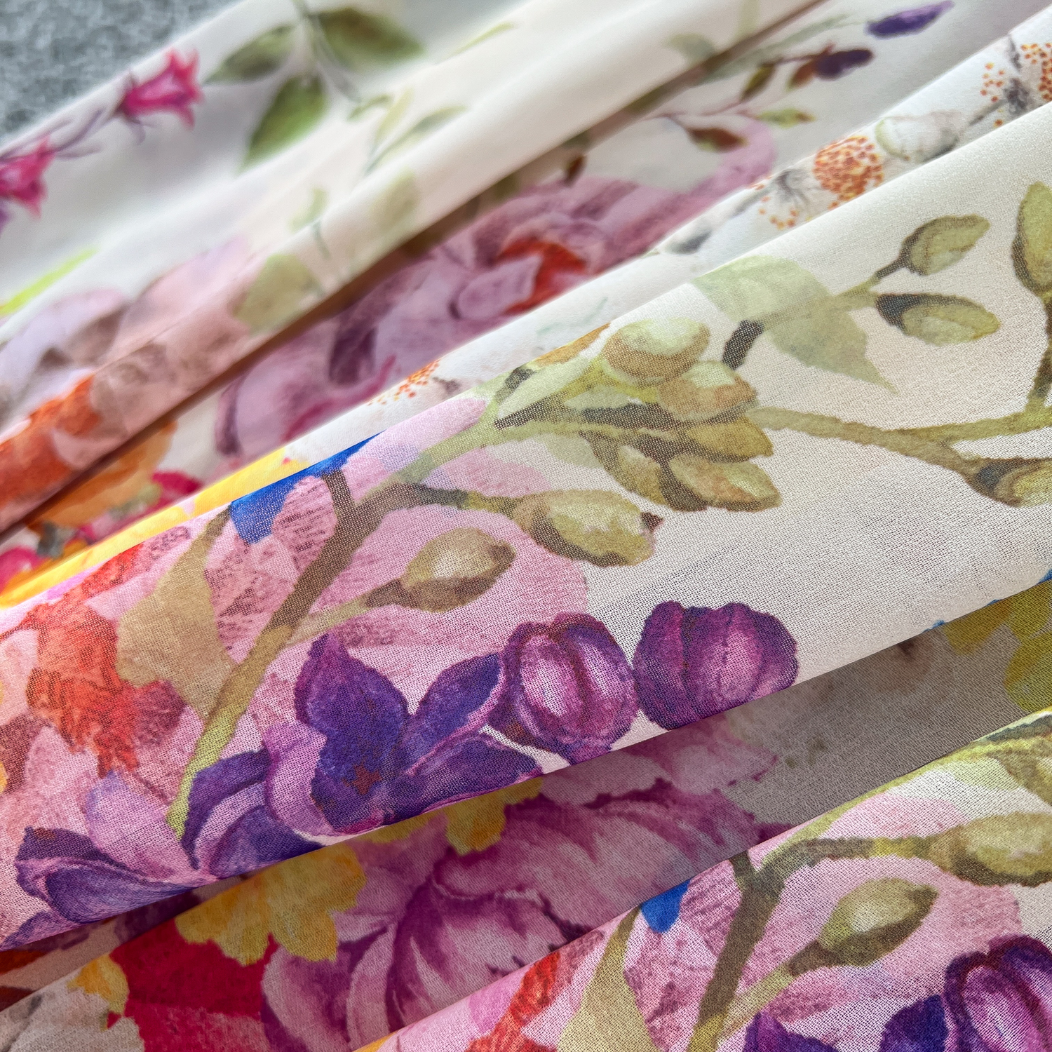 Two Piece Dress Summer Holiday Chiffon Gorgeous Flower 2 Piece Set Women Long Lantern Sleeve Shirt Blouse and High Waist A-Line Long Skirt Suit 2025