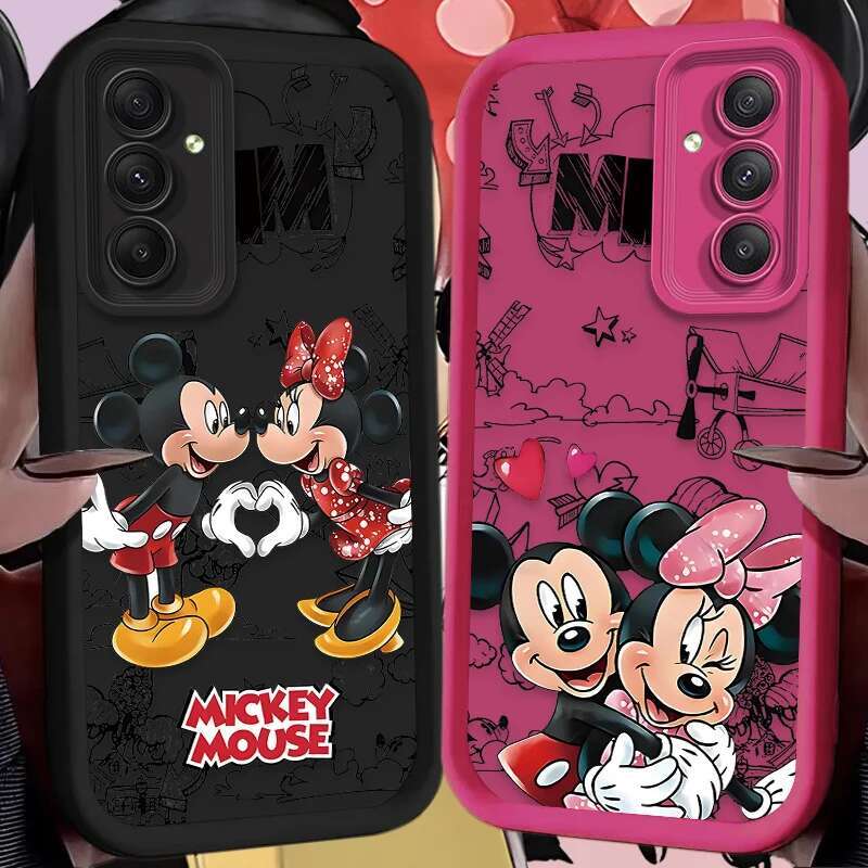 Minnie Mouse Silicone Phone Case for Samsung Galaxy S24 Ultra S23 S22 S21 Plus FE A54 A34 A14 A73 A53 A33 5G